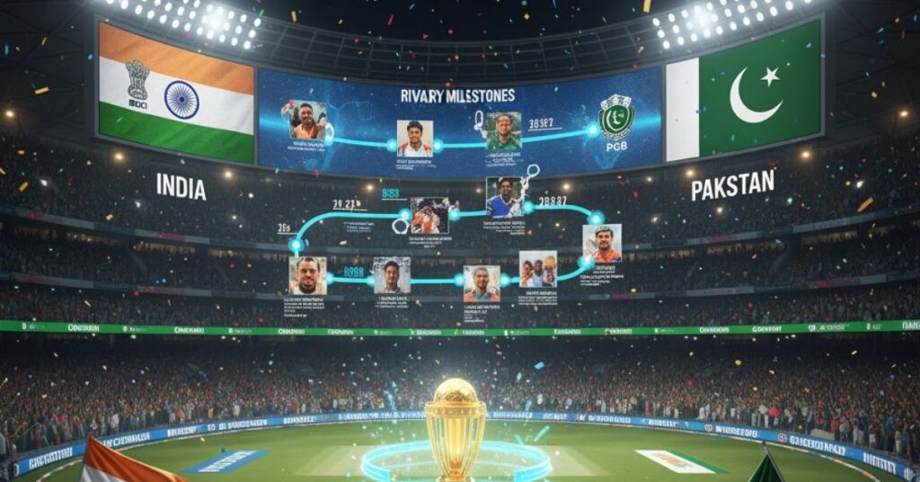 India national cricket team vs Pakistan national cricket team timeline